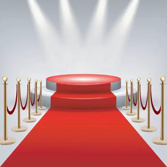 Alt view image 6 of 6 - Stainless Steel Stanchion Post Queue w/5 ft Red Velvet Rope, Stanchion Post with Ball Top, Crowd Control Barriers Gold Stanchions, Red Carpet Poles, Crowd Control Ropes & Poles