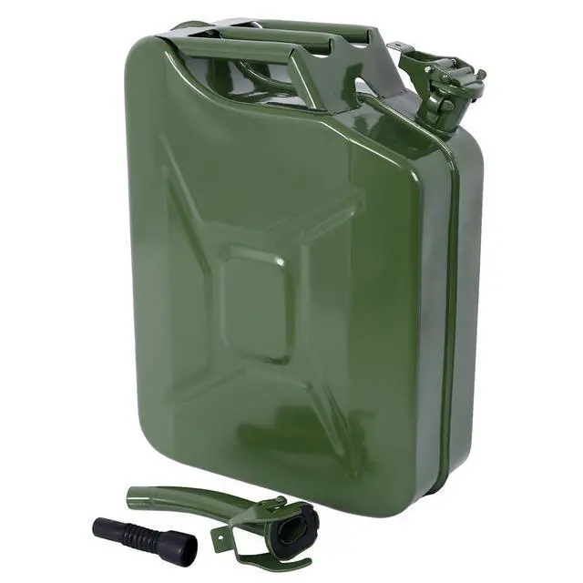 Alt view image 5 of 6 - 5.3 Gallon Metal Container with Spout and Handle, Green,3 Pack