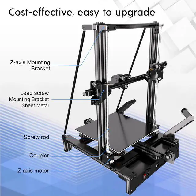 Alt view image 5 of 6 - LK5 Pro 3D Printer+Dual Z-Axis Kit 11.8x11.8x15.7in Large Printing Size with Resume Printing FDM 3D Printer Fully Open Source Motherboard Upgrade TMC 2209,95% Pre-Assembled Ideal for Beginners