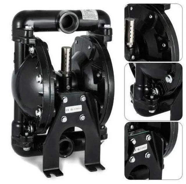 Main image of Air-Operated Double Diaphragm Pump QBY4-25L 1 inch Inlet Outlet 120PSI 150 Petroleum Fluids 35GPM Aluminum for Chemical Industrial Use