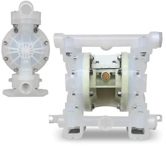 Main image of Air Diaphragm Pump, 3t/h Flow Air-Operated Double Pneumatic Transfer Pump, 0.23 Inch Air Inlet, 101 PSI Heavy Duty for Chemical Industrial Scientific Lab Vacuum Pumps