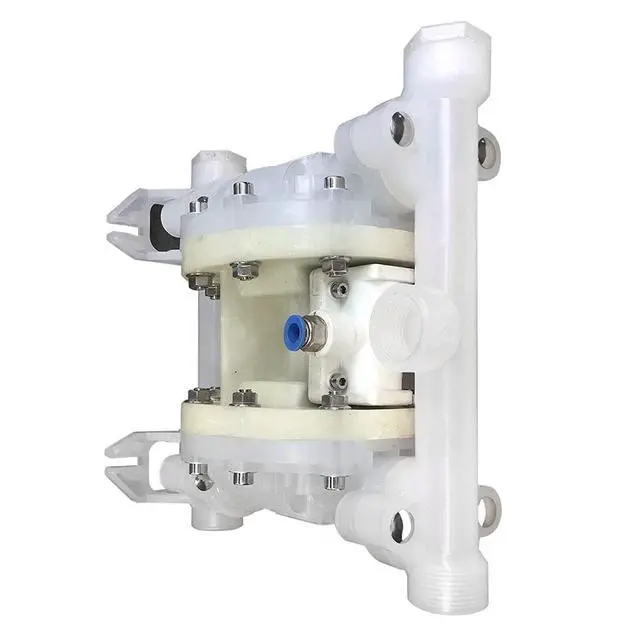 Alt view image 4 of 4 - Air Diaphragm Pump, 3t/h Flow Air-Operated Double Pneumatic Transfer Pump, 0.23 Inch Air Inlet, 101 PSI Heavy Duty for Chemical Industrial Scientific Lab Vacuum Pumps