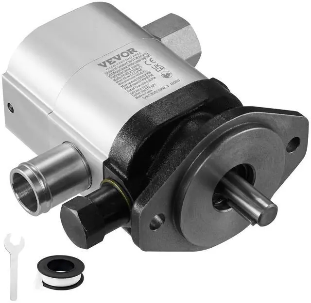 Main image of Industrial Silver Aluminum Hydraulic Wood Log Splitter Pump, 22GPM 4000PSI 3600RPM, 1" Inlet 3/4" NPT Outlet, for Small Engine Mounting Log Splitters Snowplow