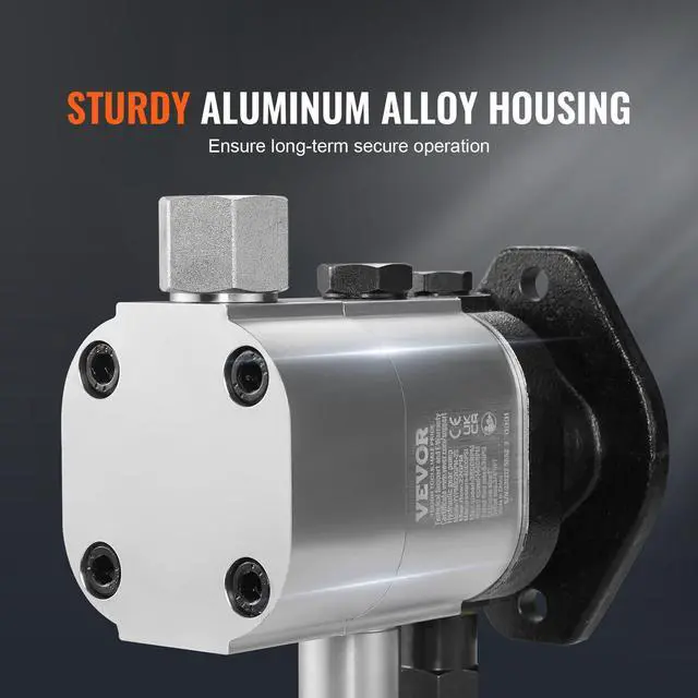 Alt view image 4 of 6 - Industrial Silver Aluminum Hydraulic Wood Log Splitter Pump, 22GPM 4000PSI 3600RPM, 1" Inlet 3/4" NPT Outlet, for Small Engine Mounting Log Splitters Snowplow