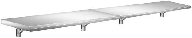 Main image of Folding Concession Shelf 96" x 12", Stainless Steel Drop Down Serving Food Space-Saving Stand Serving Shelf for Concession Windows