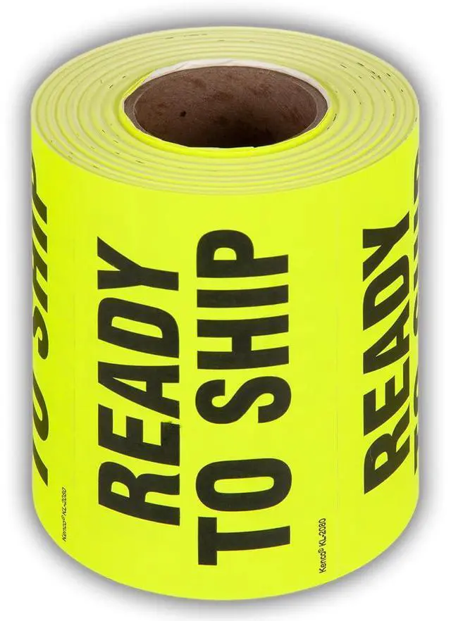 Main image of 3" X 5" Ready to Ship Fluorescent Shipping Label Stickers for Shipping and Packing - 500 Adhesive Labels Per Roll (10 Pack)