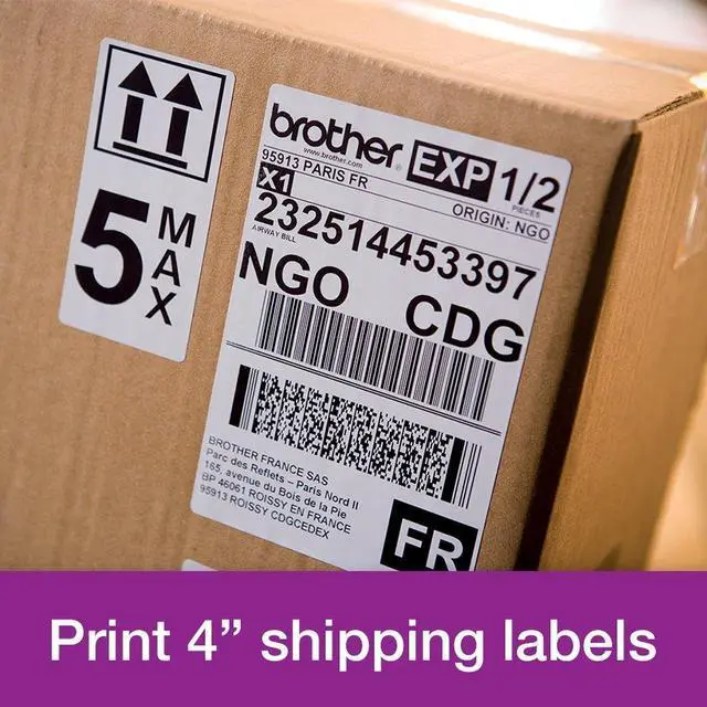 Alt view image 4 of 6 - QL-1100 Label Maker, USB 2.0, Shipping & Barcode Label Printer, Desktop, Up to 4 inch Wide Labels, Includes 41 x Large Shipping Labels & 62mm Continuous Tape Roll, UK Plug