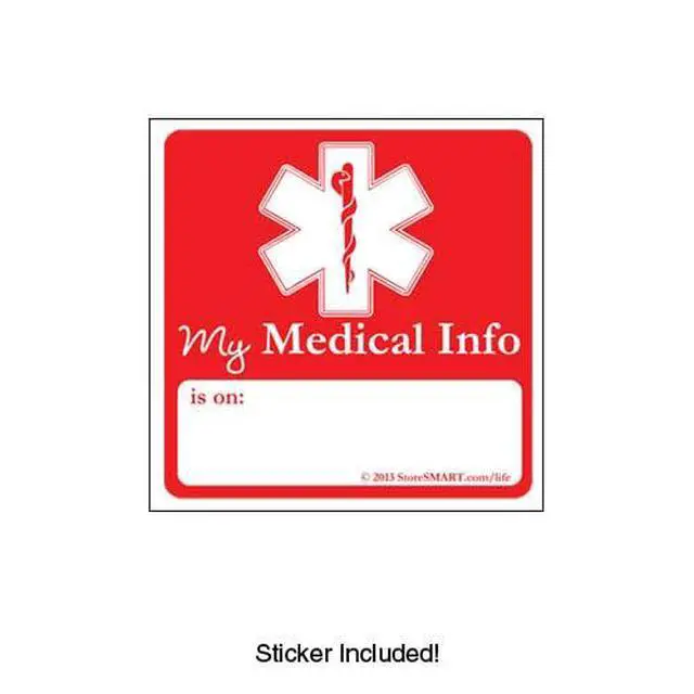 Alt view image 3 of 5 - StoreSMART - Vial of Life PRO Medical Info Pocket - Magnetic Back - 50-Pack - for Refrigerator, Locker, Filing cabinets - LP4X9SW-50