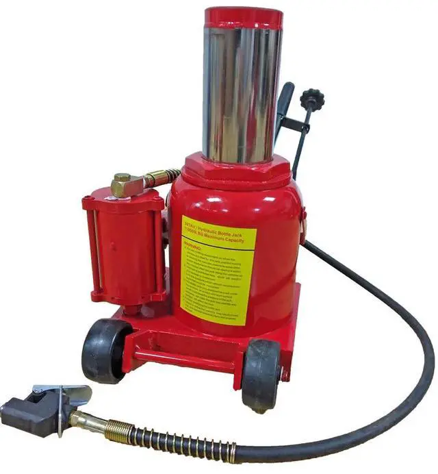 Main image of Bottle Jack 50 Ton Air Pneumatic Hydraulic Bottle Jack 110000LBS with Manual Hand Pump for Automotive Car Truck Travel Trailer Repair Shop Lift Tool Red