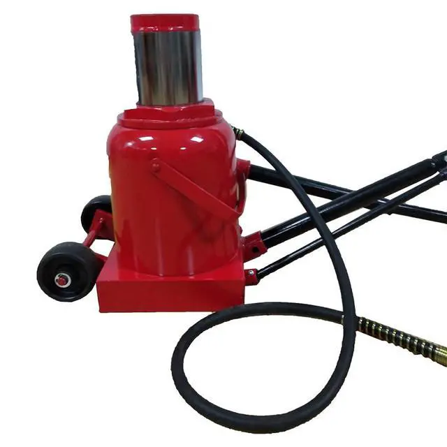 Alt view image 6 of 6 - Bottle Jack 50 Ton Air Pneumatic Hydraulic Bottle Jack 110000LBS with Manual Hand Pump for Automotive Car Truck Travel Trailer Repair Shop Lift Tool Red