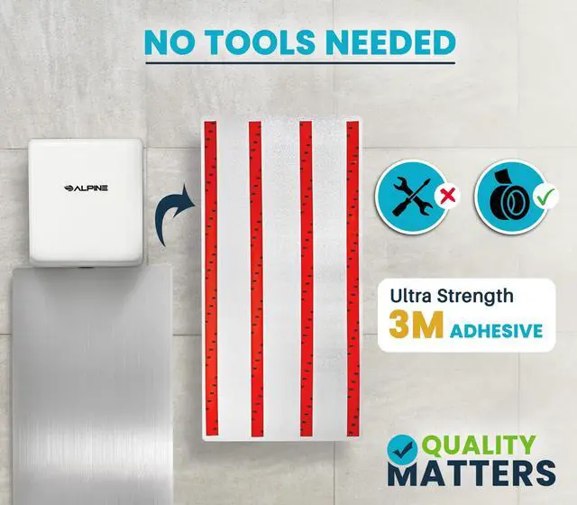 Alt view image 4 of 6 - Stainless Steel Wall Protector for Commercial Bathroom Kitchen & Office with 3M Adhesive, Easy to Clean, Heat & Water Resistant, 31.8 x 15.8 2 Pack
