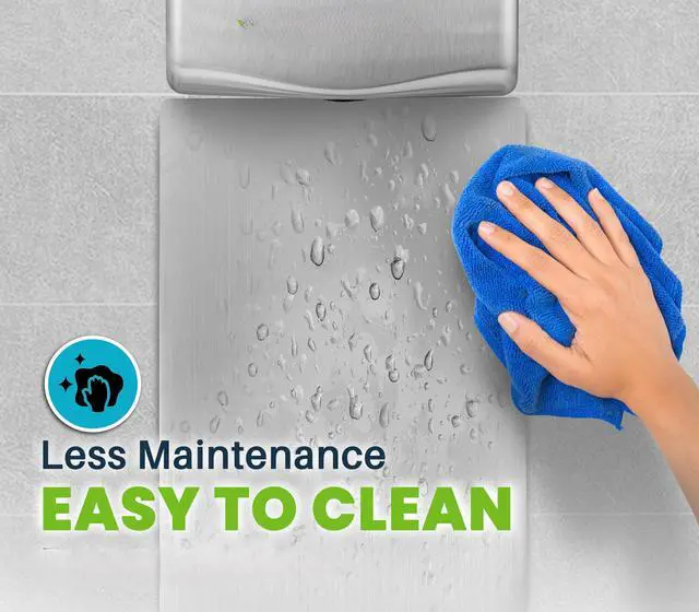 Alt view image 5 of 6 - Stainless Steel Wall Protector for Commercial Bathroom Kitchen & Office with 3M Adhesive, Easy to Clean, Heat & Water Resistant, 31.8 x 15.8 2 Pack