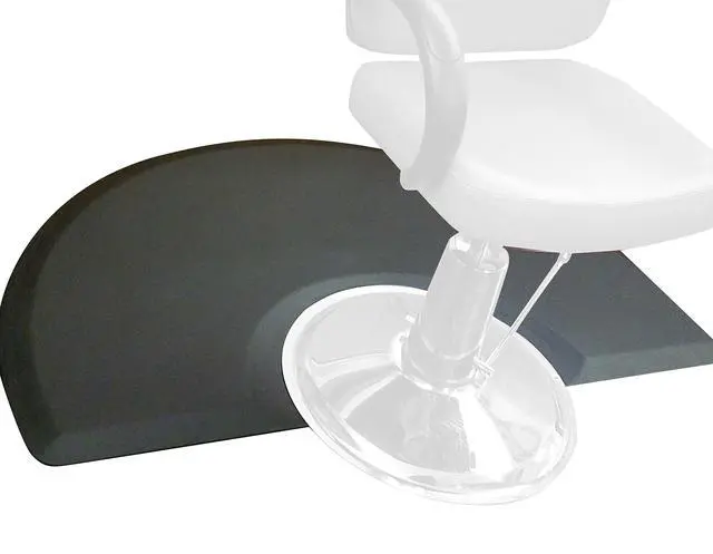 Alt view image 3 of 4 - CCC3660SC Comfort Craft Classic Salon Semi-Circle Mat, 3' Width x 5' Length x 3/4" Thickness, Black