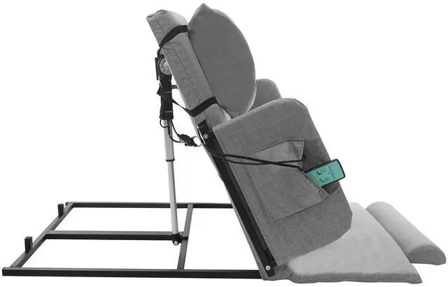 Main image of 661.39 lbs Capacity Electric Lift Backrest Bed, 2-80° Adjustable Back Rest for Sitting with Guardrail & Foot Pad, Remote Control Lift Back Rest Bed Sitting Auxiliary Rising for Seniors Pregnant