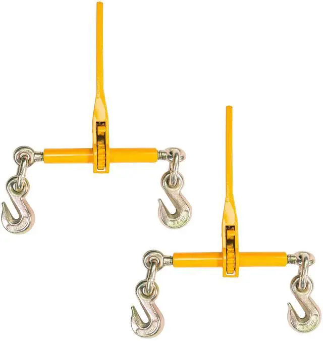 Main image of Peerless Ratchet Load Binders for 3/8 Inch and 1/2 Inch Grade 70 Chain (2-Pack) - 12,000 LBS Working Load Limit, Use Ratchet Chain Binders for Flatbed Trailer, Hauling, Towing