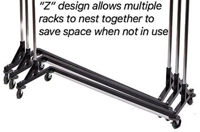Alt view image 3 of 4 - Industrial Strength Z Rack with Add-On Hangrail and Built-in Height Extensions
