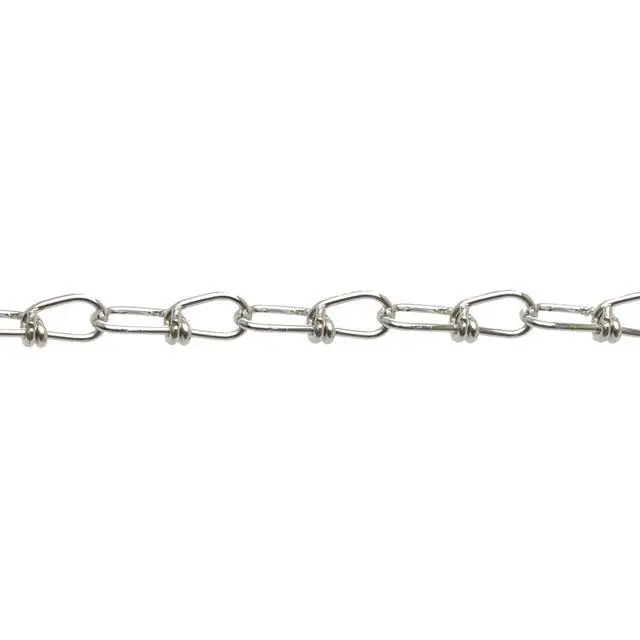 Alt view image 5 of 6 - Chain & Fittings Low Carbon Steel Zinc Plated Inco Double Loop Chain in Square Pail for Industrial Equipment and Scientific Purposes, Silver