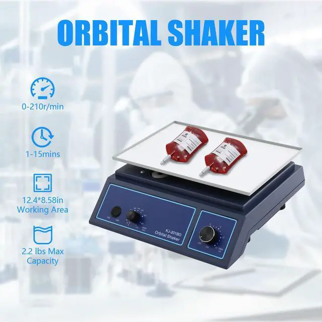 Alt view image 2 of 6 - Orbital Shaker, Adjustable Lab Oscillator, with Adjustable Feet and Long Power Cord, 110V Horizontal Rotator Shaker for Different Shapes and Sizes of Oscillating Containers
