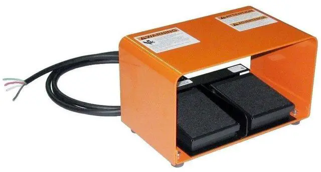 Main image of DS100-DG Dual Foot Switch with Guard, Made in USA, Electrical, Momentary Action, Two Pedal, 8-ft Cable with Leads, Twin Pedal, Left/Right, Up/Down, or Forward/Reverse