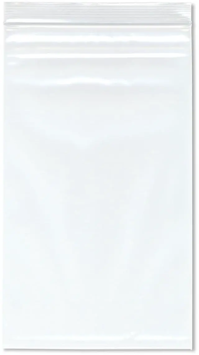 Main image of 7" x 12" (Pack of 500), 4 Mil Heavy Duty Zipper Reclosable Plastic Bags