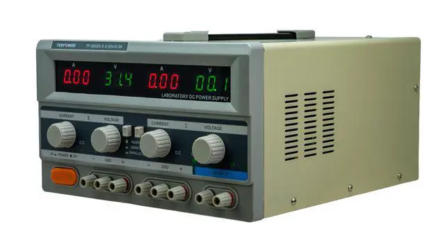 Alt view image 2 of 6 - TP3003D-3 Digital Variable Triple Outputs Linear-Type DC Power Supply, 0-30 Volts @ 0-3 Amps