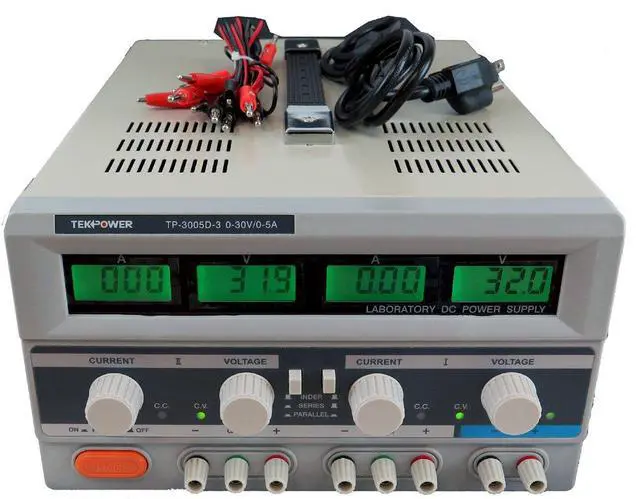 Alt view image 4 of 6 - TP3003D-3 Digital Variable Triple Outputs Linear-Type DC Power Supply, 0-30 Volts @ 0-3 Amps