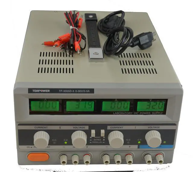 Alt view image 6 of 6 - TP3003D-3 Digital Variable Triple Outputs Linear-Type DC Power Supply, 0-30 Volts @ 0-3 Amps