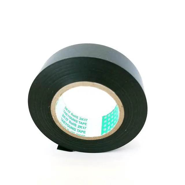 Alt view image 4 of 6 - TAEYOUNG OEM PART NO-RESIDUE PVC TAPE <250 ROLLS of 3/4" x 82ft roll> (19MM x 25M,Wire Harness Adhesive,PVC,BLACK)