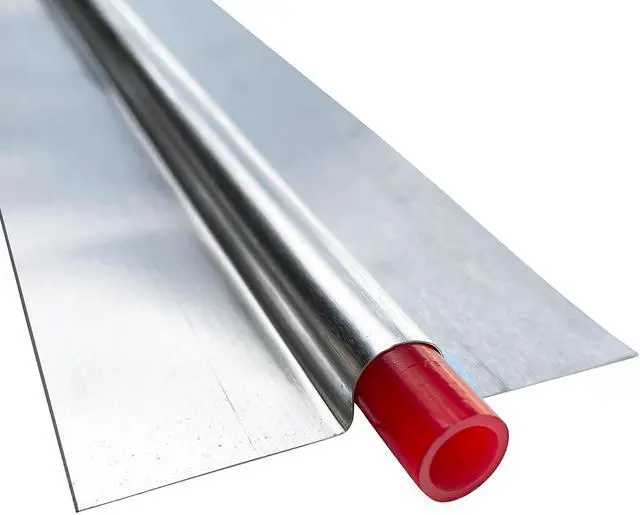 Alt view image 2 of 6 - U.S.A. Made - Aluminum 2 ft Omega-Channel (Snap On) Heat Transfer Plates for 1/2" PEX - Radiant Heating (100pc/box)