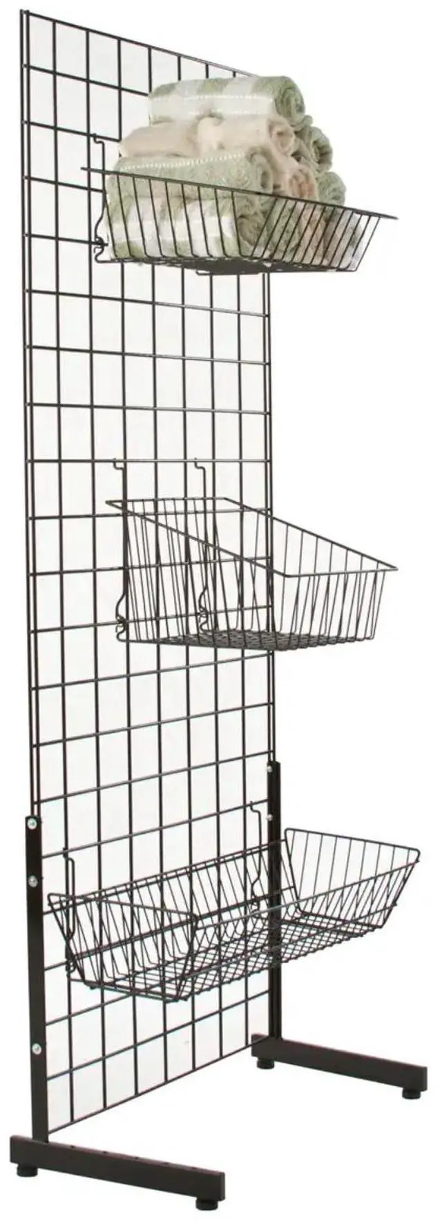Alt view image 5 of 6 - L Shaped Legs for Grid Panels, Heavy Duty Metal Panel Support Stands, Pack of 12, Black
