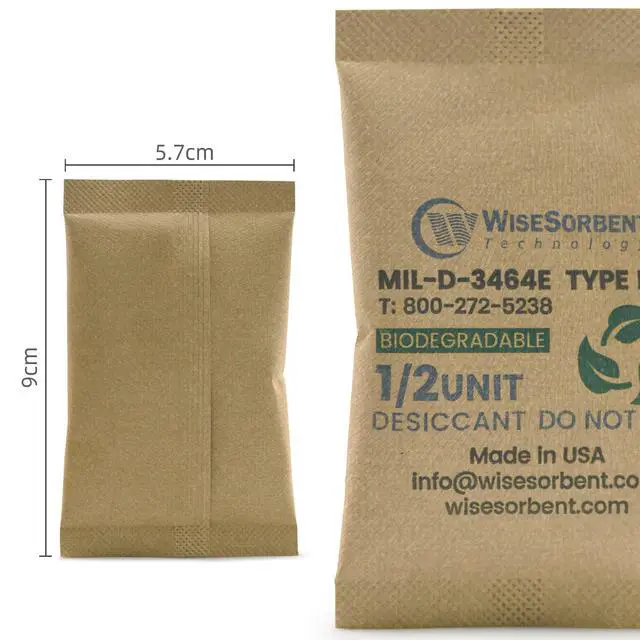 Alt view image 2 of 6 - Kraft Clay Desiccants Packs for Safe, 17 Gram 700 Pack Dehumidifier for Gun Safe, Military Grade Moisture Absorbers, Conforms to MIL-D-3464E Type I & II Absorbents