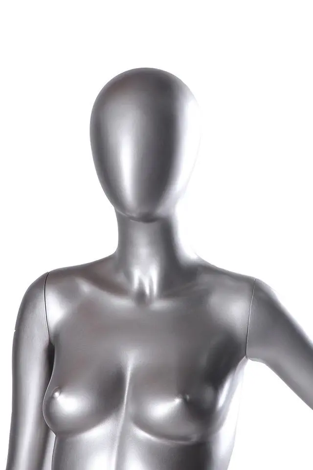 Alt view image 5 of 6 - Silver and Chrome Female and Male Mannequin