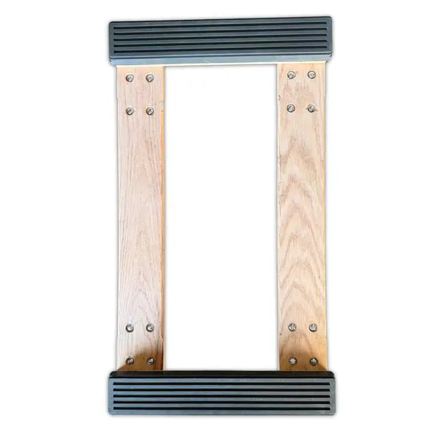 Alt view image 3 of 5 - WindyCity Hauler Dolly 18" x 32" Heavy-Duty Chicago Style Oak Dolly with 5 Thermo Rubber Wheels, 1000 lbs Capacity, Gray Non-Marking End Caps - Made in USA