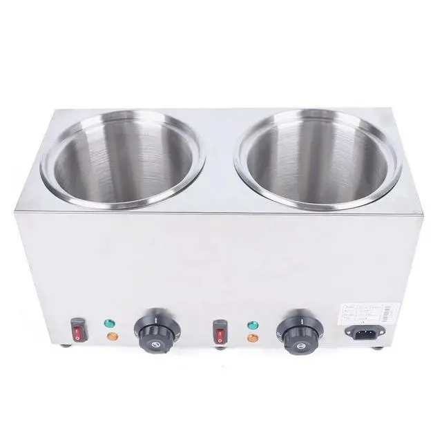 Alt view image 6 of 6 - Nacho Cheese Dispenser Warmer, 2X 2.1Qt Dual Hot Fudge Warmer Dispenser 1600W Commercial Electric Cheese Sauce Pump Dispenser 86-230 Temp Adjustable for Hot Fudge, Cheese, Caramel