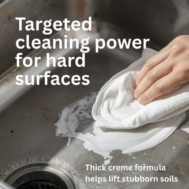 Alt view image 6 of 6 - 94496138 Emerel Plus Alkaline Crème Cleanser, Multi Surface Cream Cleaner, Ready-to-Use, Fragrance Free, 32-Ounce