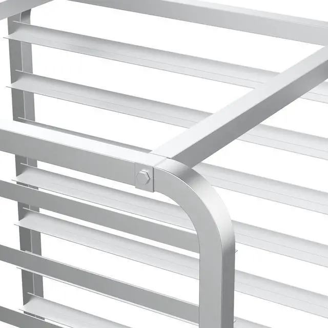 Alt view image 6 of 6 - 10-Tier Full/Half Sheet Pan Rack, Aluminum Bakery Rack, Speed Bakers Rack with Lockable Wheels for Home Commercial Kitchen, Restaurant, Cafeteria, Dessert Shop, 20" W x 26" D x 38" H