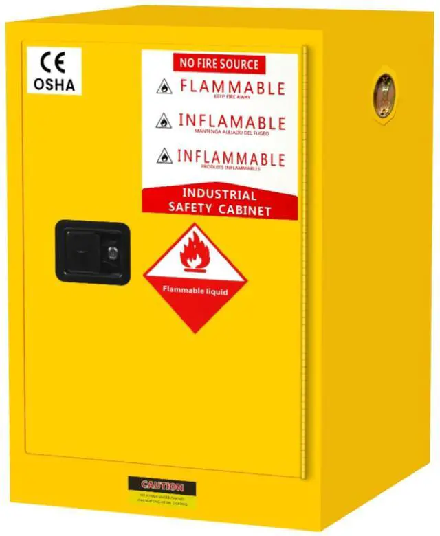 Main image of 20 Gallon Flammable Storage Cabinet 24'' x 19'' x 19'' Fire Cabinets, Alloy Steel Flammable Liquid Storage Cabinet with ESD Grounding Cable and Adjustable Shelf for Industrial Garage Home Safety Use