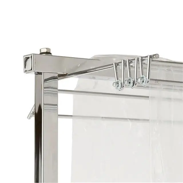 Alt view image 4 of 6 - K30 3-Roll Polyethylene Bag Dispensing Rack, Horizontal Bagging Jack, Adjustable 39in68in Height, 1in Square Tubing Steel Frame, Retail & Dry Cleaner Bag Holder
