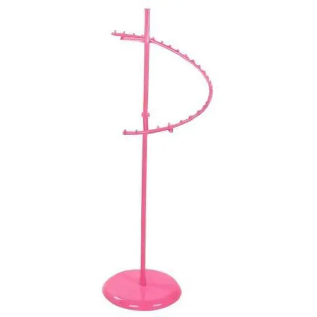 Alt view image 3 of 3 - Hot Pink 29-Ball Clothing Rack - Hot Pink Spiral Clothing Rack - Sturdy and Sleek Retail Clothing & Garment Racks - Ideal Clothing Display Racks for Retail Stores
