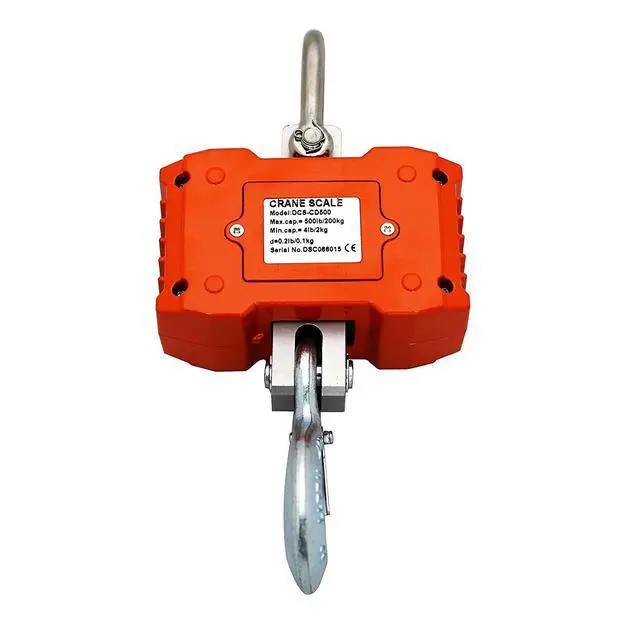Alt view image 3 of 6 - Digital Crane Scale, DCS-CD 2000lb 1000 kg Heavy Duty Compact Hanging Scale LCD Display with Backight for Farm Factory