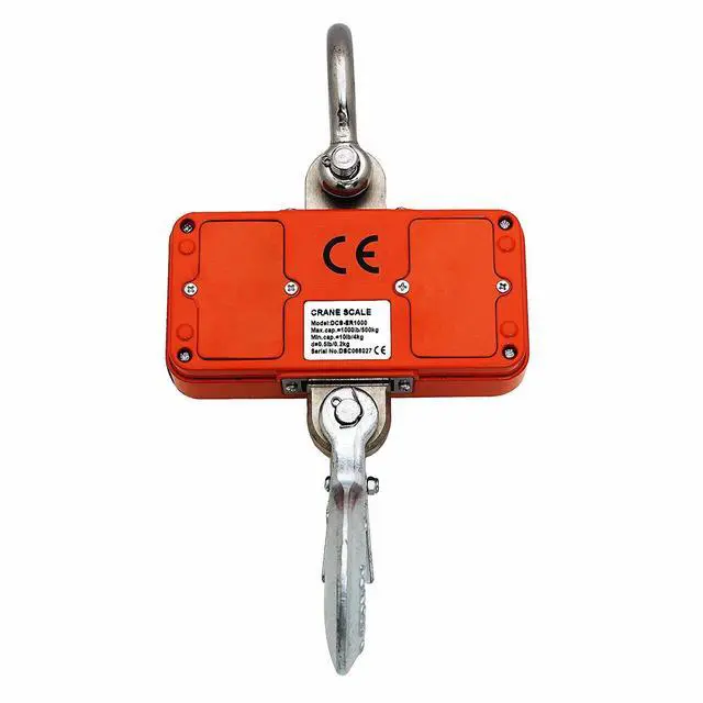 Alt view image 2 of 6 - Digital Crane Scale, DCS-ER 2000lb 1000kg Heavy Duty Compact Hanging Scale LED Display for Farm Factory