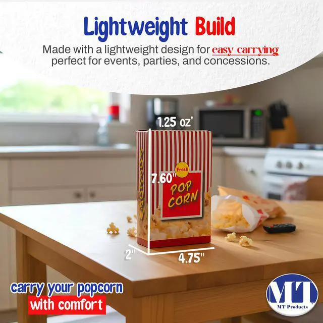 Alt view image 2 of 6 - Popcorn Boxes 1.25 oz. - #3 Popcorn Buckets for Party - Pack of 1000