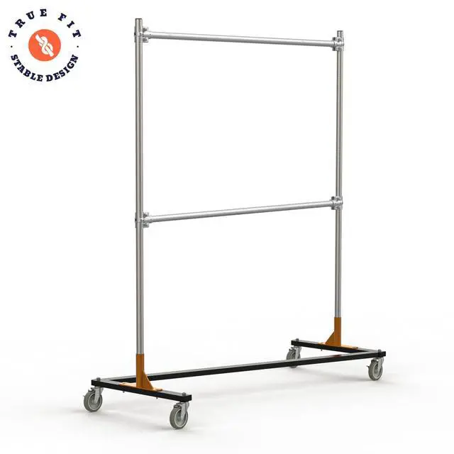 Alt view image 3 of 4 - 1380 Heavy Duty Rolling Z Rack 14GA Steel Zinc Plated (72")