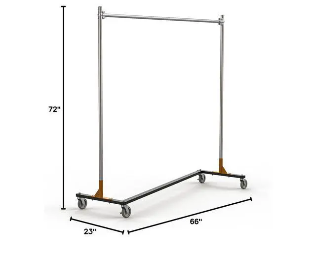 Alt view image 4 of 4 - 1380 Heavy Duty Rolling Z Rack 14GA Steel Zinc Plated (72")