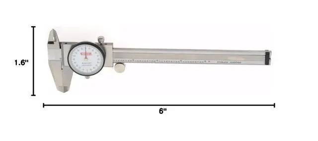 Alt view image 5 of 5 - 17-972-1 Calibrated Dial Caliper: White Dial, 0 to 6" Range, Accurate to 0.0015"