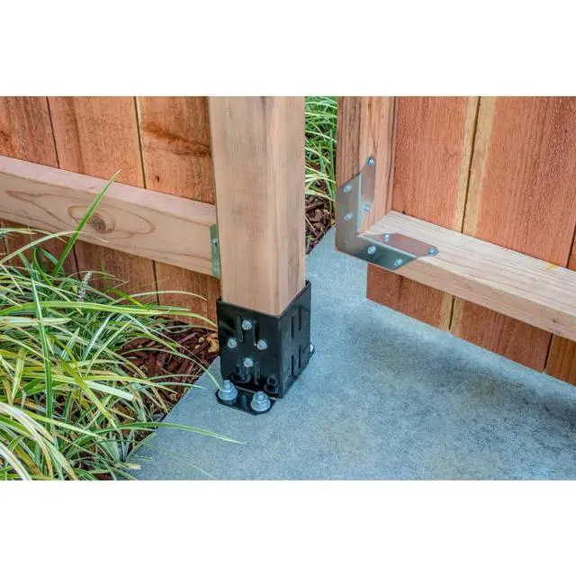 Alt view image 4 of 6 - FPBB44 E-Z Base Black Powder-Coated Post Base for 4x4 (Pack of 10)
