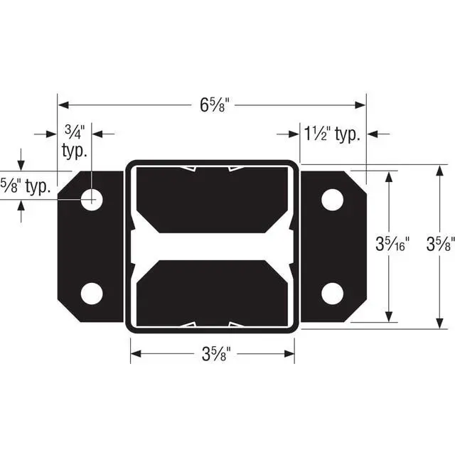 Alt view image 5 of 6 - FPBB44 E-Z Base Black Powder-Coated Post Base for 4x4 (Pack of 10)