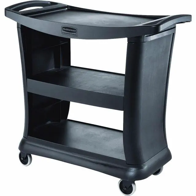 Main image of Executive Series Utility/Service Cart 300 lb. Capacity Black for Foodservice/Restaurant/Cleaning