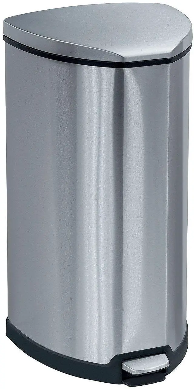 Alt view image 2 of 2 - Products Stainless Step-On Trash Can, 10-Gallon, Stainless Steel