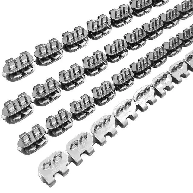 Main image of Conveyor Belt Lacing 24 Staple Fasteners Stainless Steel Butterfly Buckles PVC PU Belt Repair Splicing for Thickness 1/16 ~1/8 with 4 Connecting Pins,8PCS/BOX